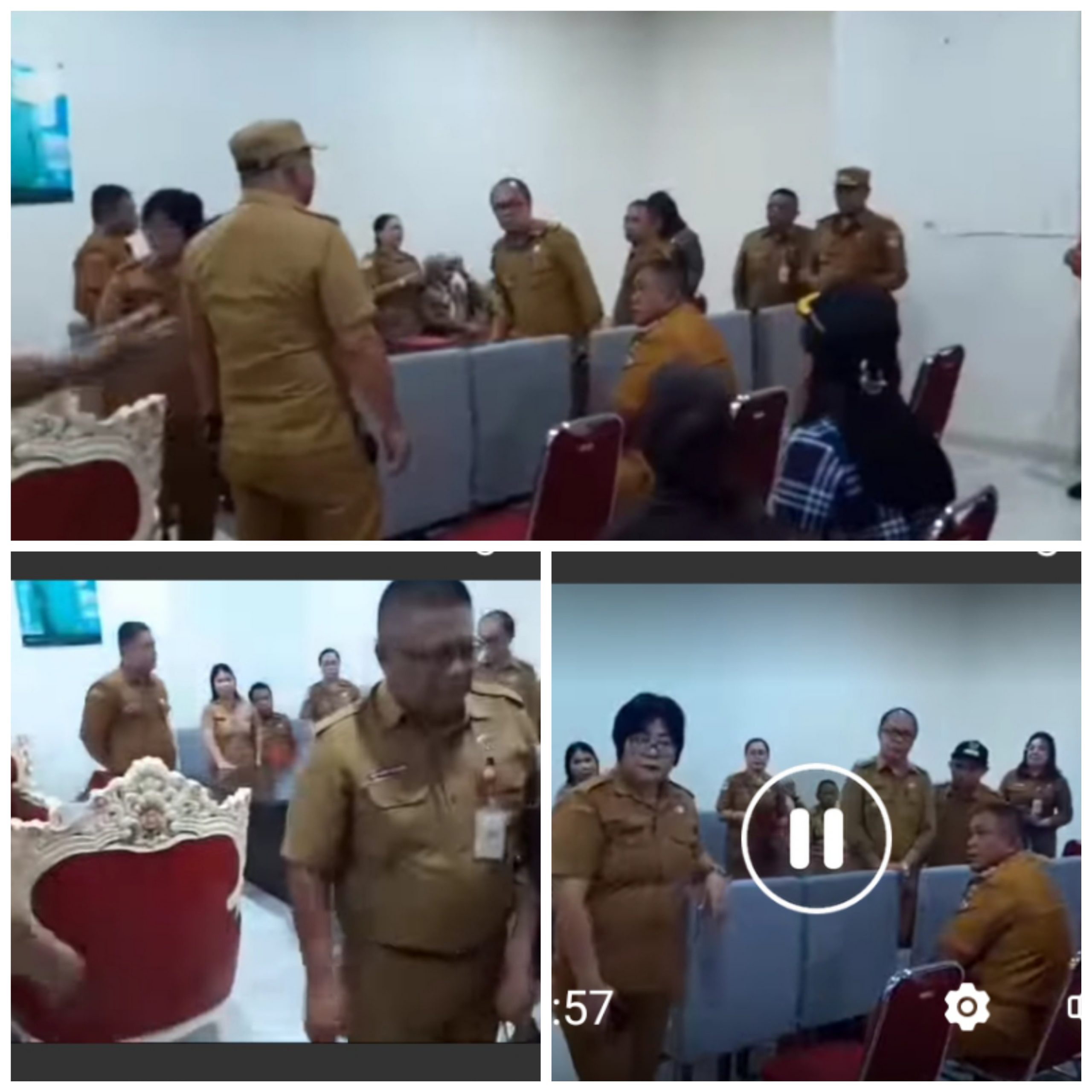 Suasana saat pertemuan terjadi hingga penonaktifan para hukum tua mitra, (foto istimewa)